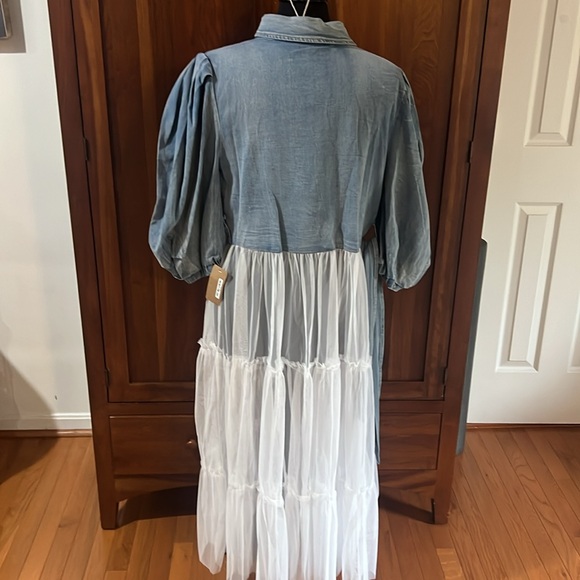 Denim and Tulle Tunic - Picture 4 of 7